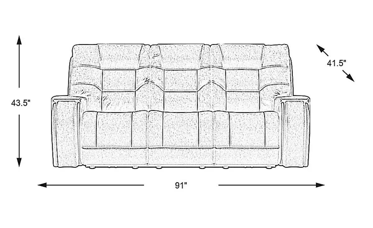 Laredo Springs Gray Reclining Sofa