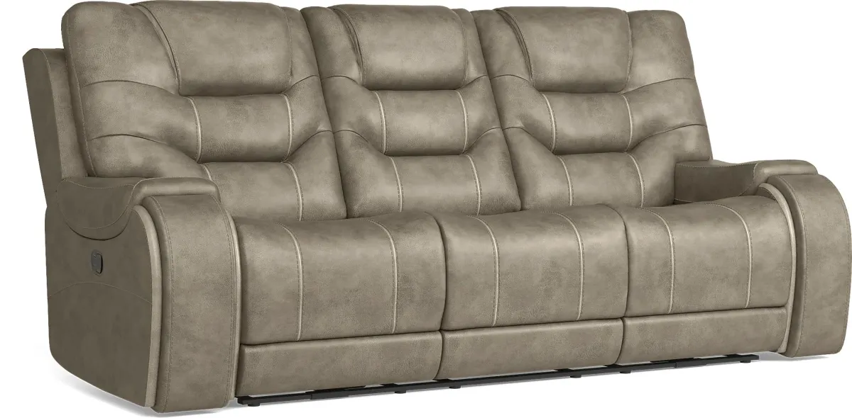 Laredo Springs Gray Reclining Sofa