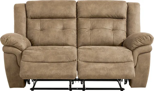 Hartford Brown Reclining Loveseat