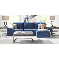 Laney Blue 6 Pc Sectional Living Room