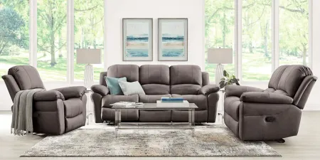 Vercelli Way Gray Leather 5 Pc Power Reclining Living Room