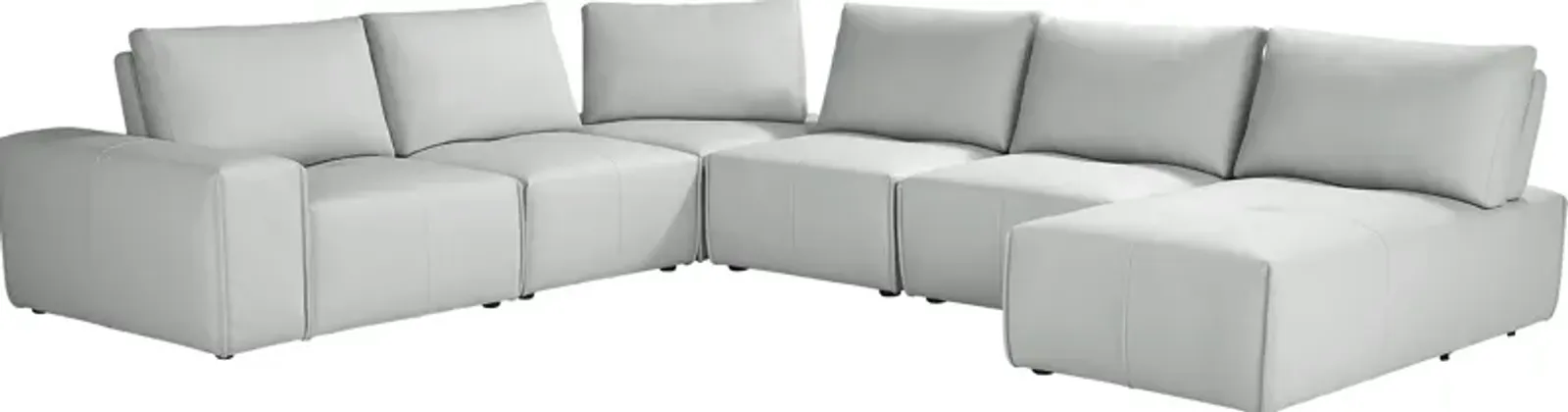 Davis Park Platinum 6 Pc Sectional