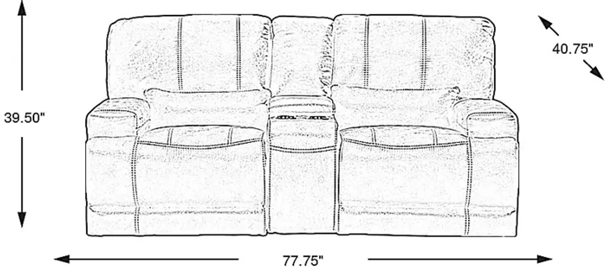 Warrendale Beige Power Reclining Console Loveseat