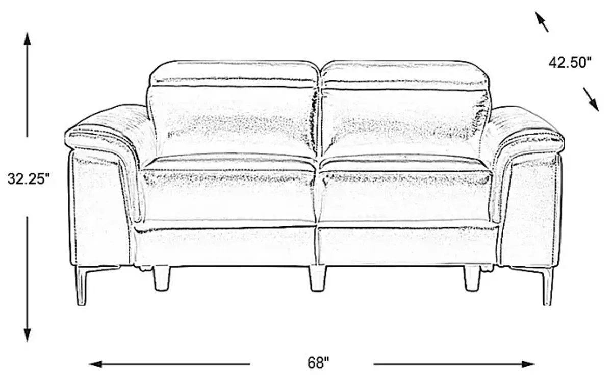 Weatherford Park Blue Dual Power Reclining Loveseat