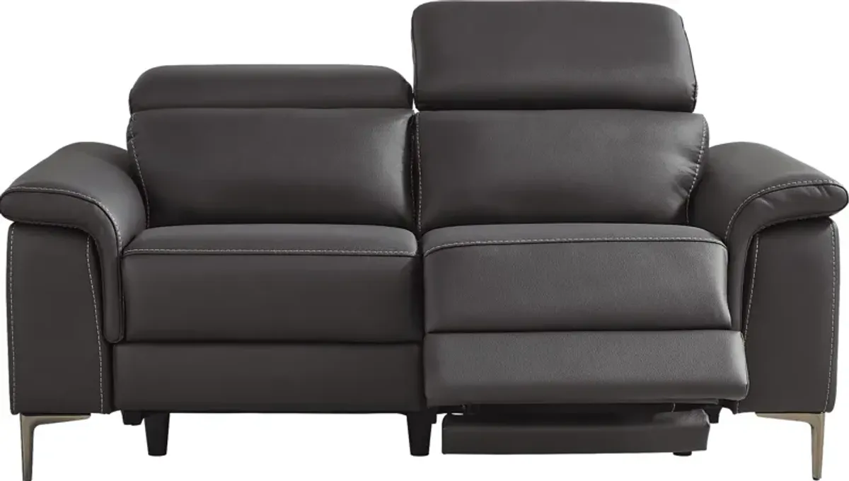 Weatherford Park Black Dual Power Reclining Loveseat