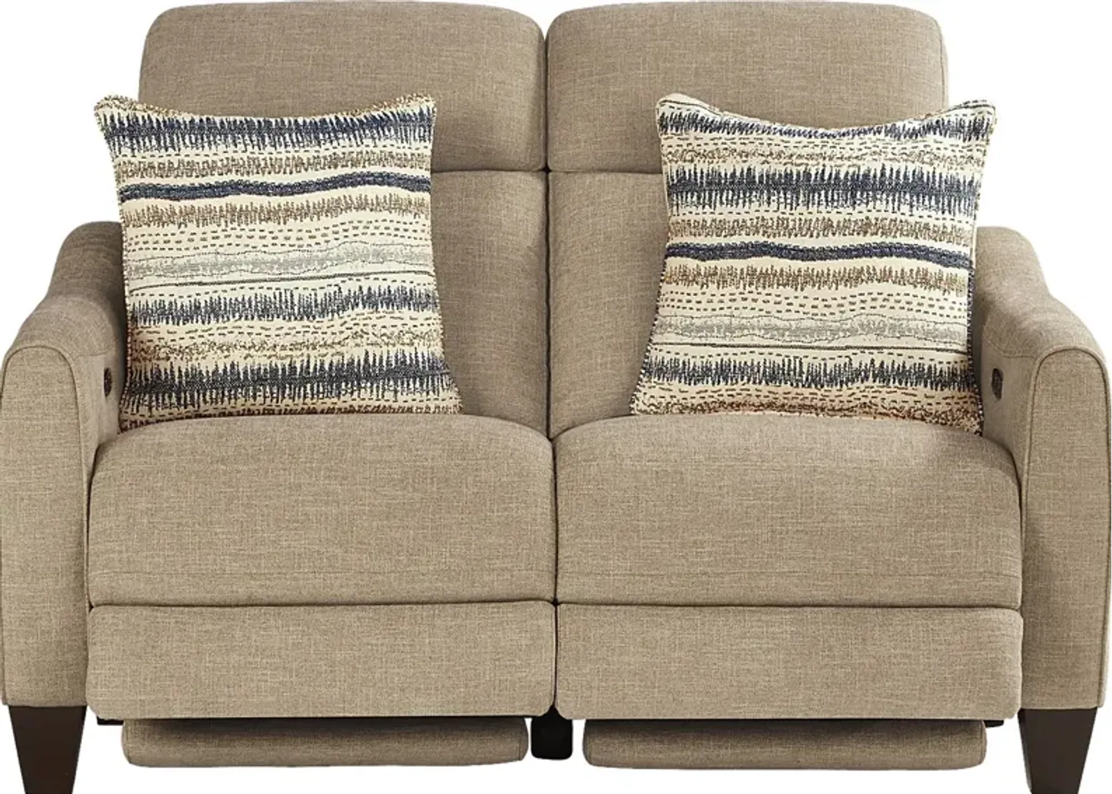 Stonecrest Camel Dual Power Reclining Loveseat