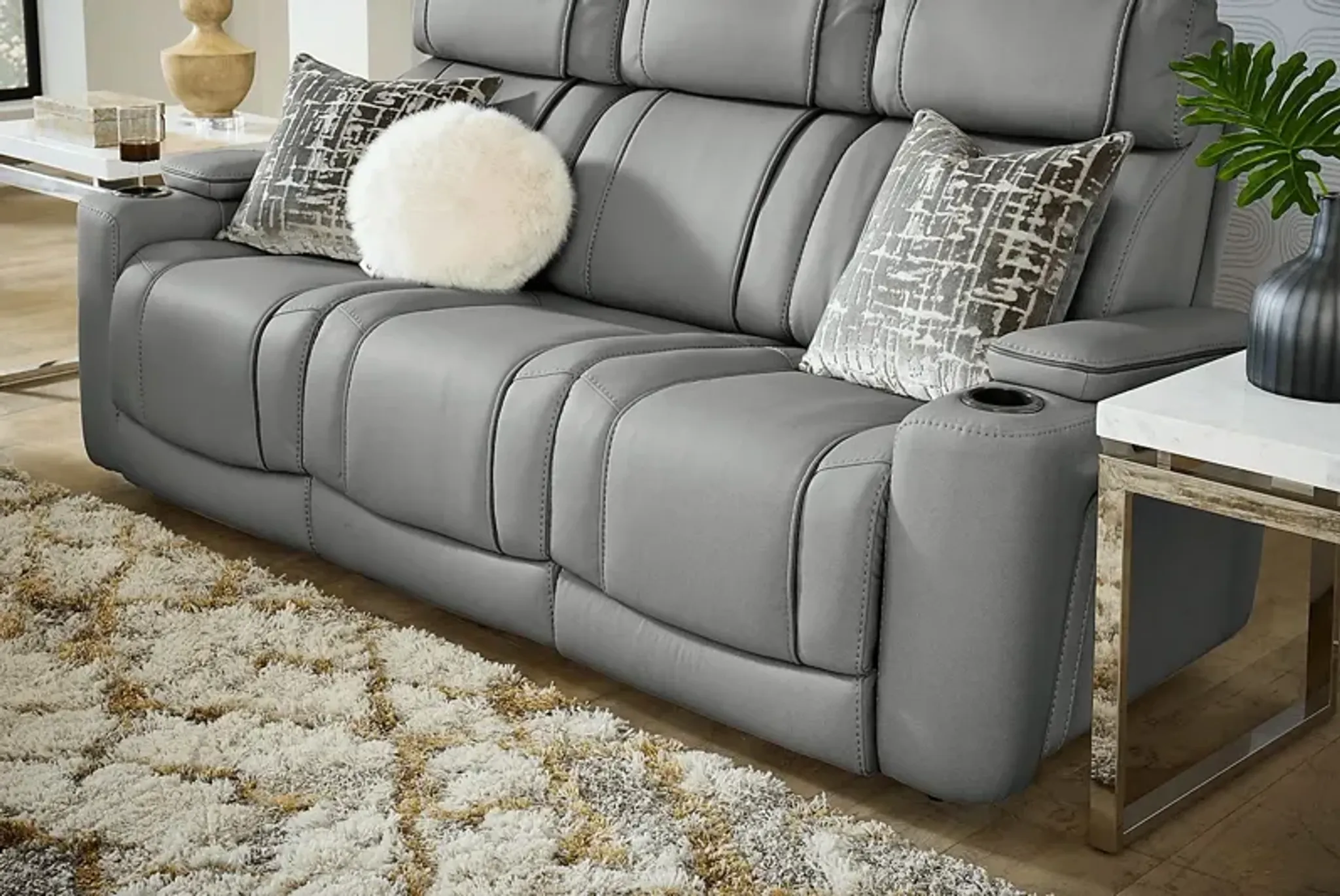Haven Point Charcoal 5 Pc Living Room with Dual Power Reclining Sofa ...
