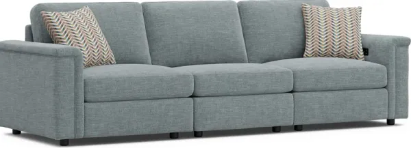 Tempo Modular Blue 3 Pc Sectional with Audio