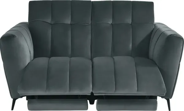Belden Place Teal Dual Power Reclining Loveseat