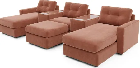 ModularOne Copper 6 Pc Sectional with Media Consoles