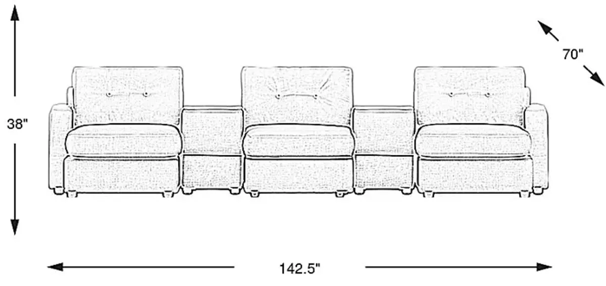 Oyster 6 Pc ModularOne with Media Consoles