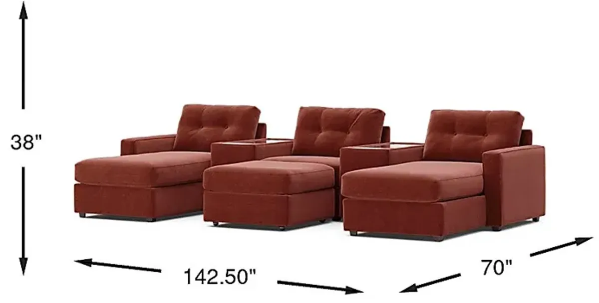 Merlot 6 Pc ModularOne with Media Consoles