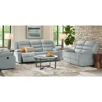 Swansea Mint 8 Pc Living Room with Reclining Sofa