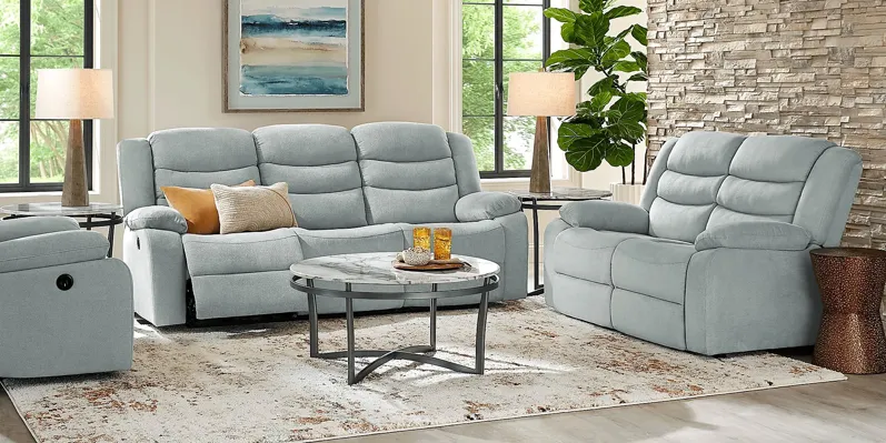 Swansea Mint 8 Pc Living Room with Reclining Sofa