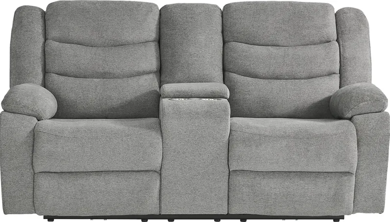 Swansea Granite Power Reclining Console Loveseat