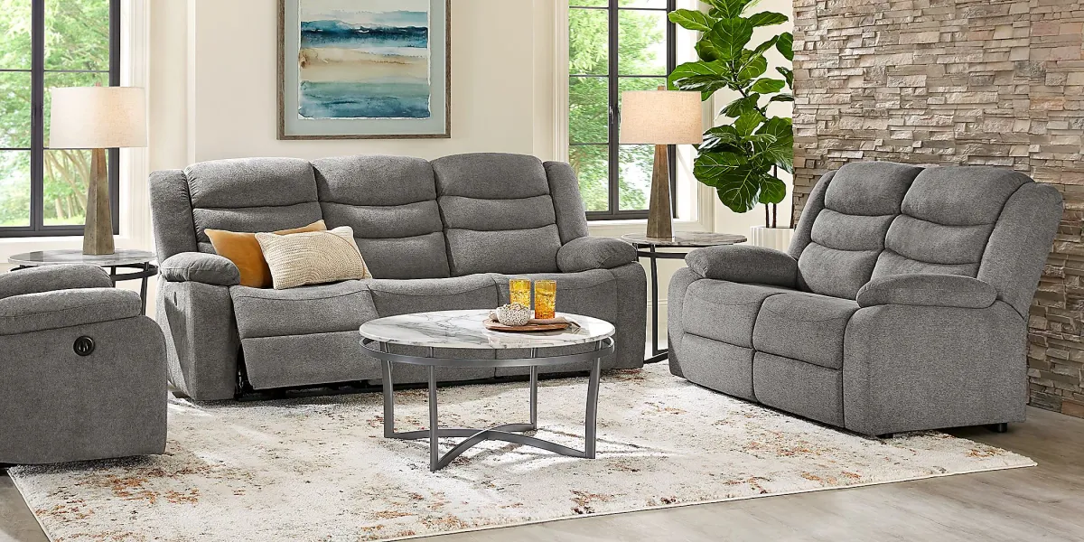 Swansea Granite 8 Pc Living Room with Reclining Sofa