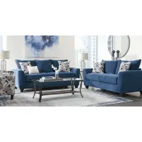 Sandia Heights Blue 7 Pc Living Room