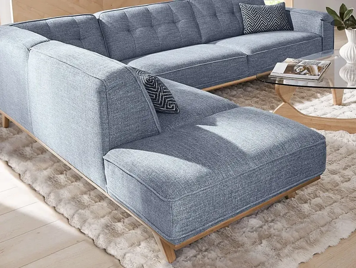 Stamford Bridge Denim 2 Pc Sectional