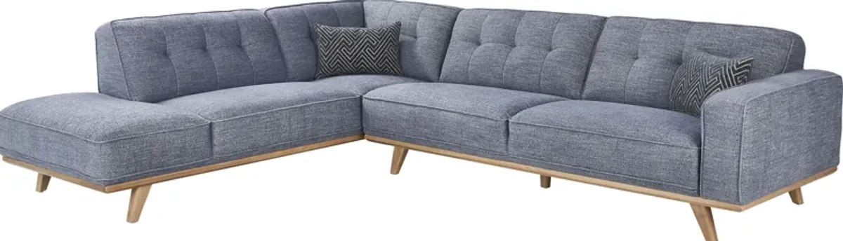 Stamford Bridge Denim 2 Pc Sectional