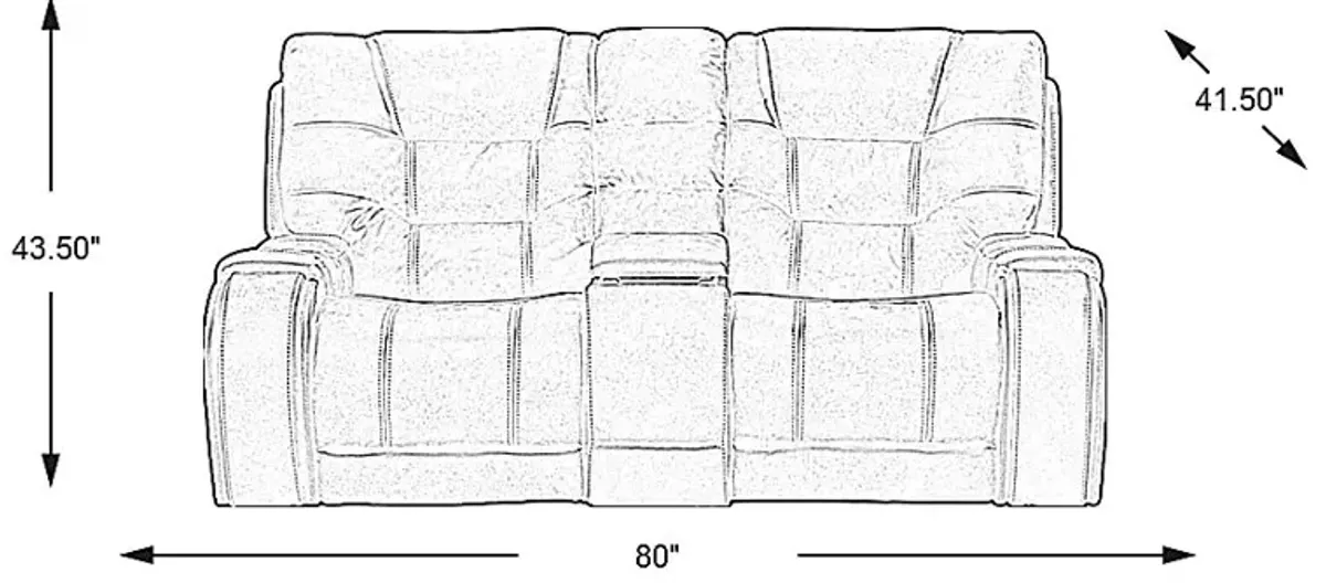 Laredo Springs Brown Dual Power Reclining Console Loveseat