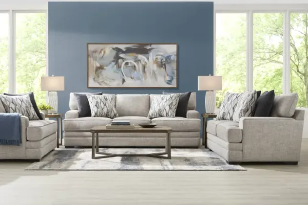 Morgan Falls Gray 8 Pc Living Room