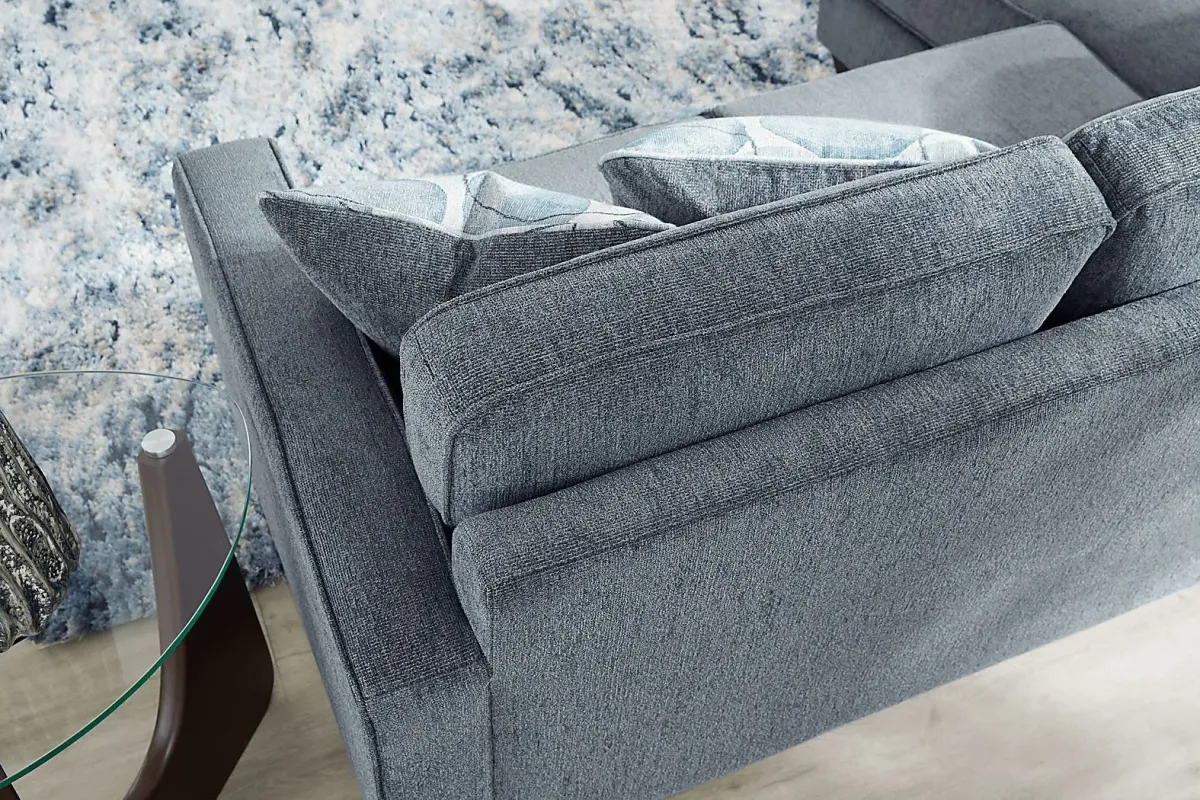 Alanis Bay Blue 7 Pc Living Room