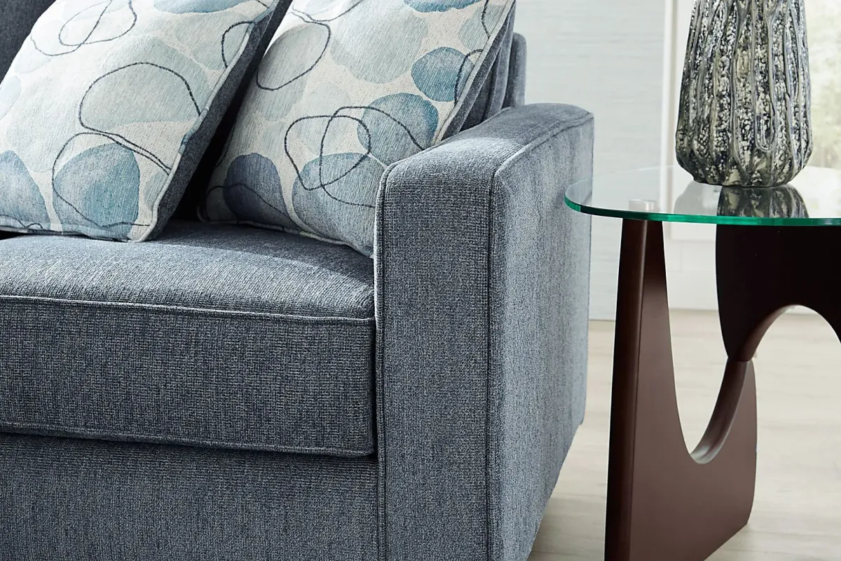 Alanis Bay Blue 7 Pc Living Room