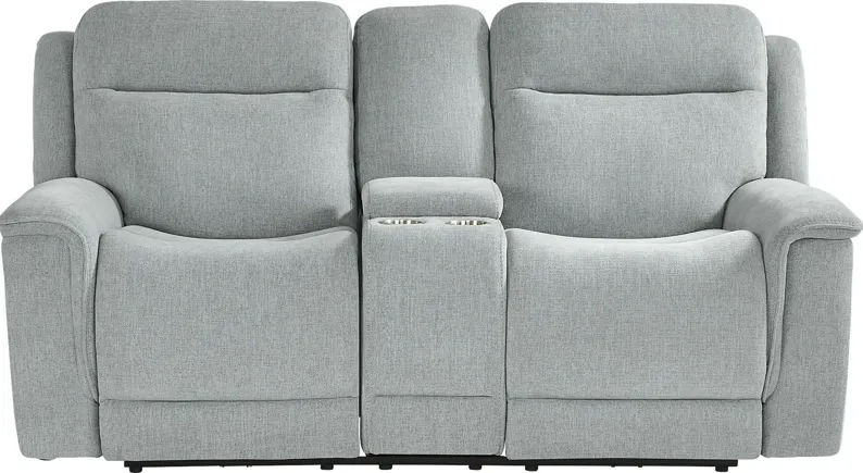 Kamden Place Seafoam Dual Power Reclining Loveseat