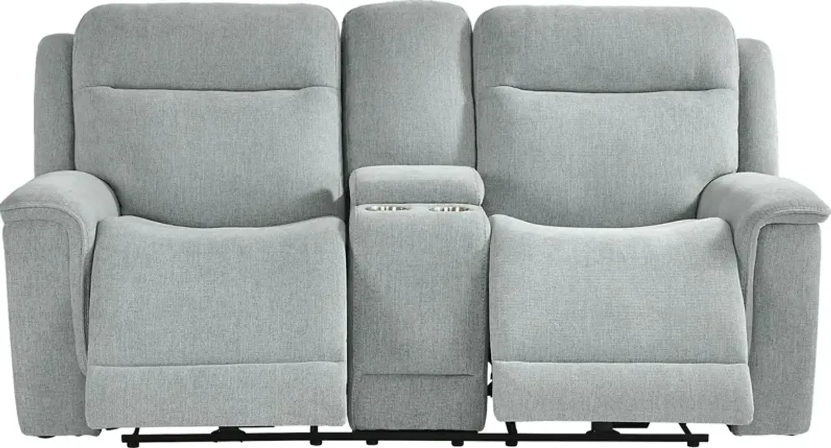 Kamden Place Seafoam Dual Power Reclining Loveseat