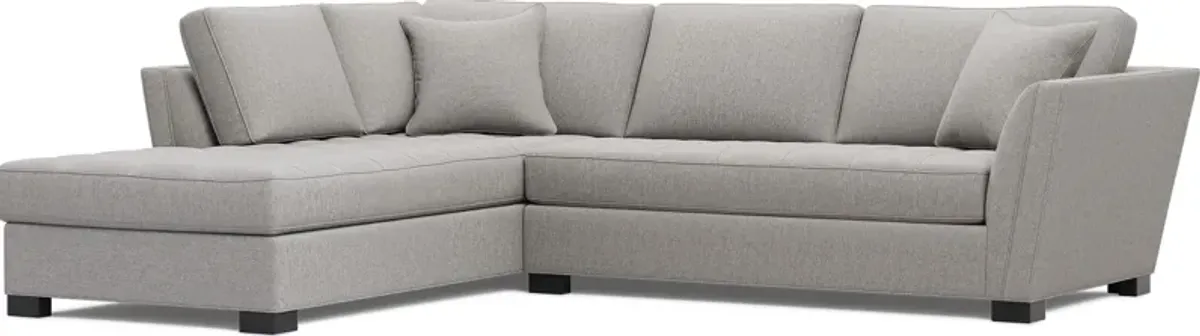 Calvin Heights Smoke Textured 2 Pc Sectional