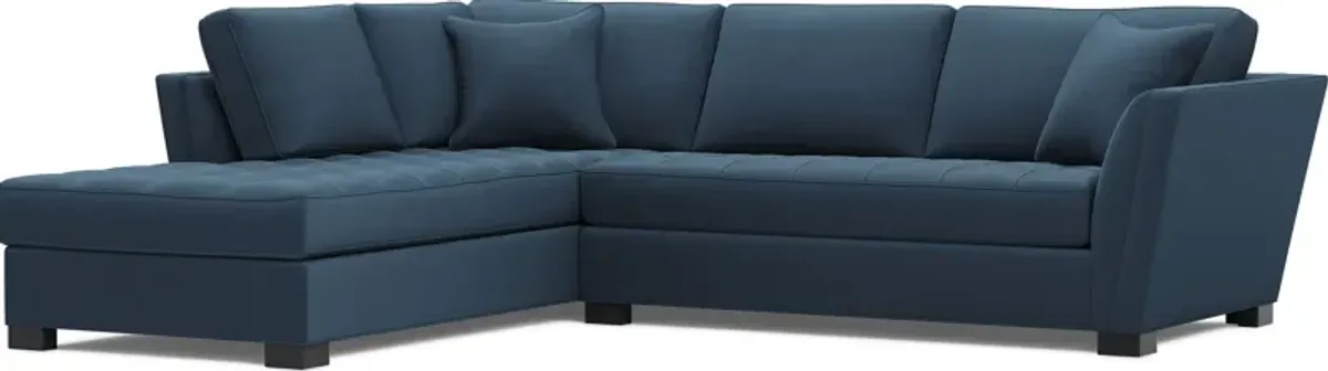 Calvin Heights Sapphire Microfiber 2 Pc Sectional