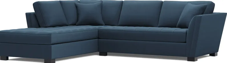 Calvin Heights Sapphire Microfiber 2 Pc Sectional