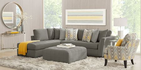 Calvin Heights Steel Microfiber 2 Pc Sectional