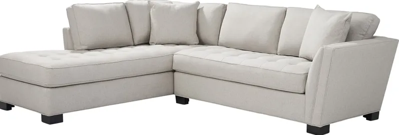 Calvin Heights Oatmeal Textured 2 Pc Sectional