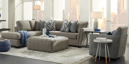Calvin Heights Cobblestone Textured 2 Pc Sectional