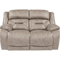 Griffin Valley Taupe Stationary Loveseat