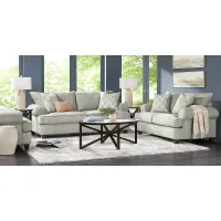 Newcastle Teal 7 Pc Living Room with Gel Foam Sleeper Sofa