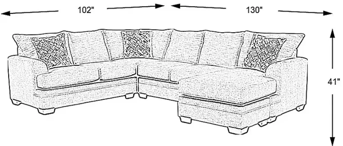 Copley Court Parchment 2 Pc Sleeper Sectional