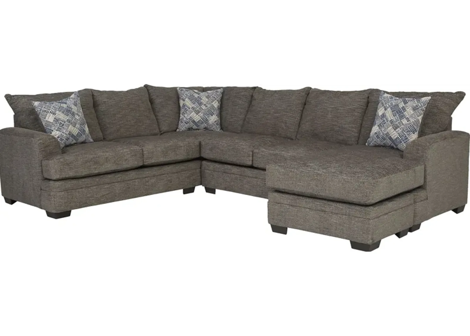 Copley Court Pewter 2 Pc Sleeper Sectional