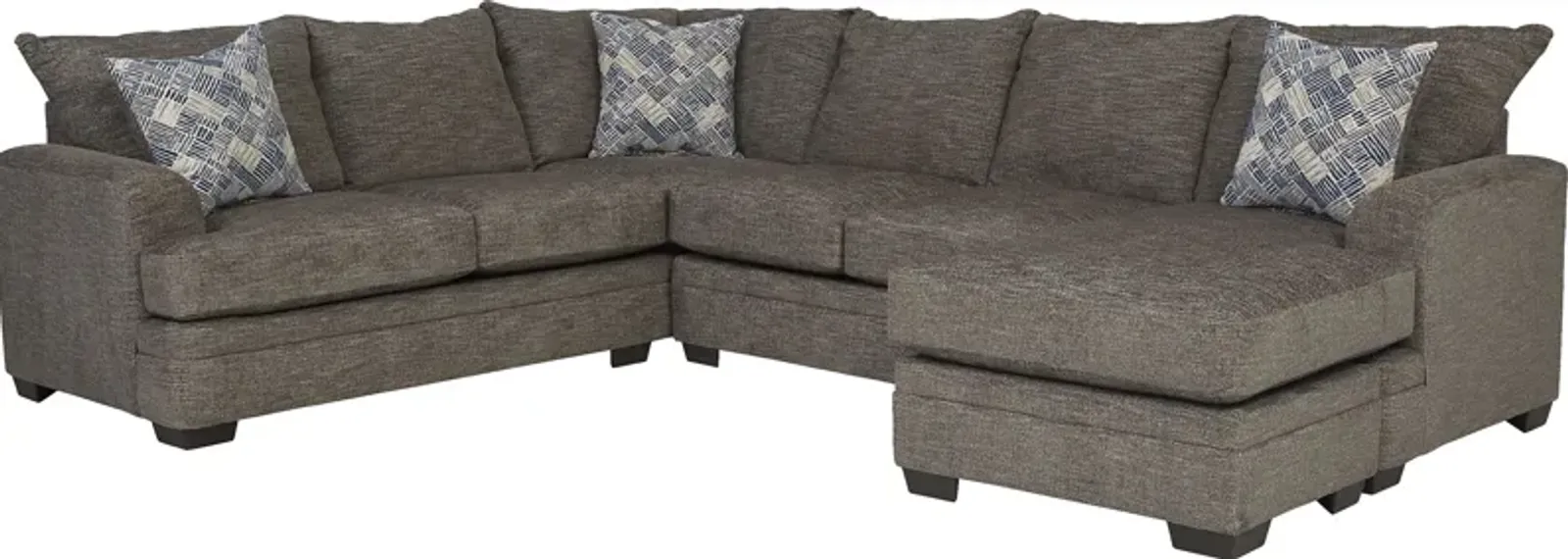 Copley Court Pewter 2 Pc Sleeper Sectional