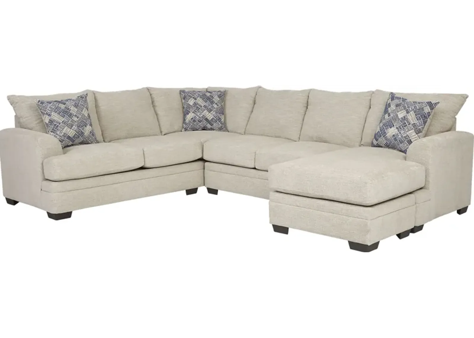 Copley Court Parchment 2 Pc Gel Foam Sleeper Sectional