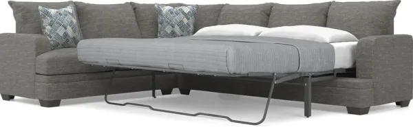 Copley Court Pewter 2 Pc Gel Foam Sleeper Sectional