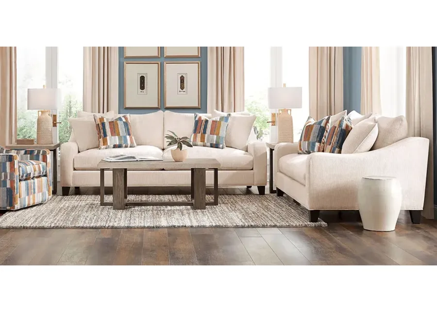 Cambria Ivory 8 Pc Living Room