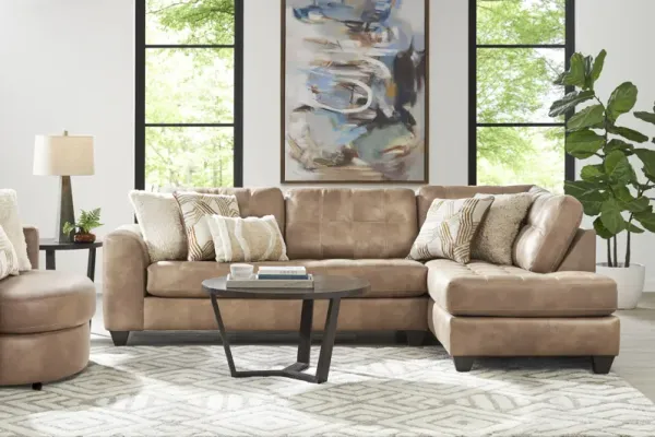 Bellinger Camel 6 Pc Sectional Living Room