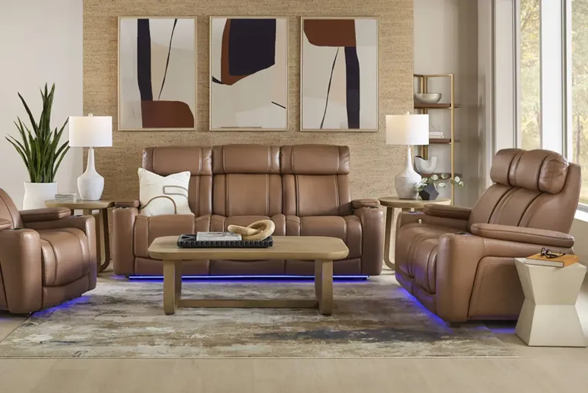 Haven Point Saddle 7 Pc Living Room with Dual Power Reclining Sofa