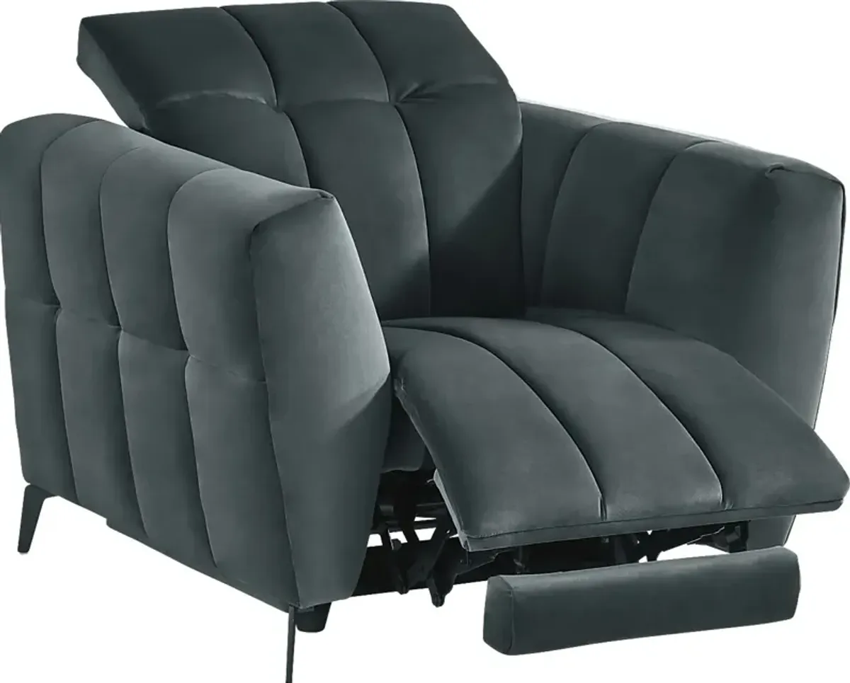 Belden Place Teal Dual Power Recliner