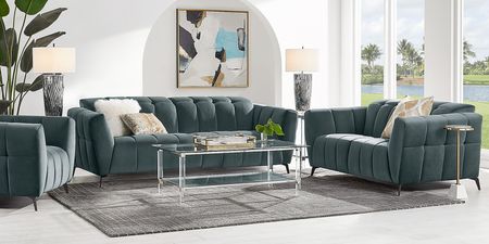 Belden Place Teal 8 Pc Dual Power Reclining Living Room
