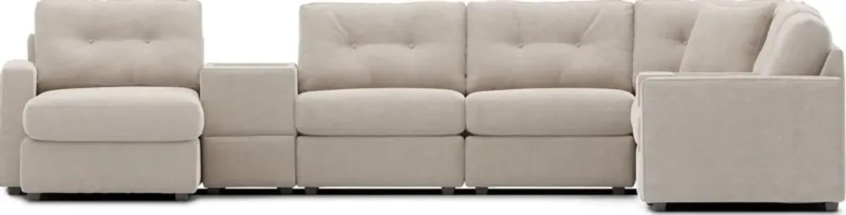 Beige 8 Pc ModularOne with Media Consoles