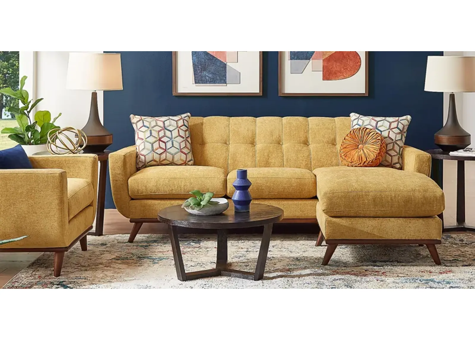 East Side Sunflower 5 Pc Sectional Living Room