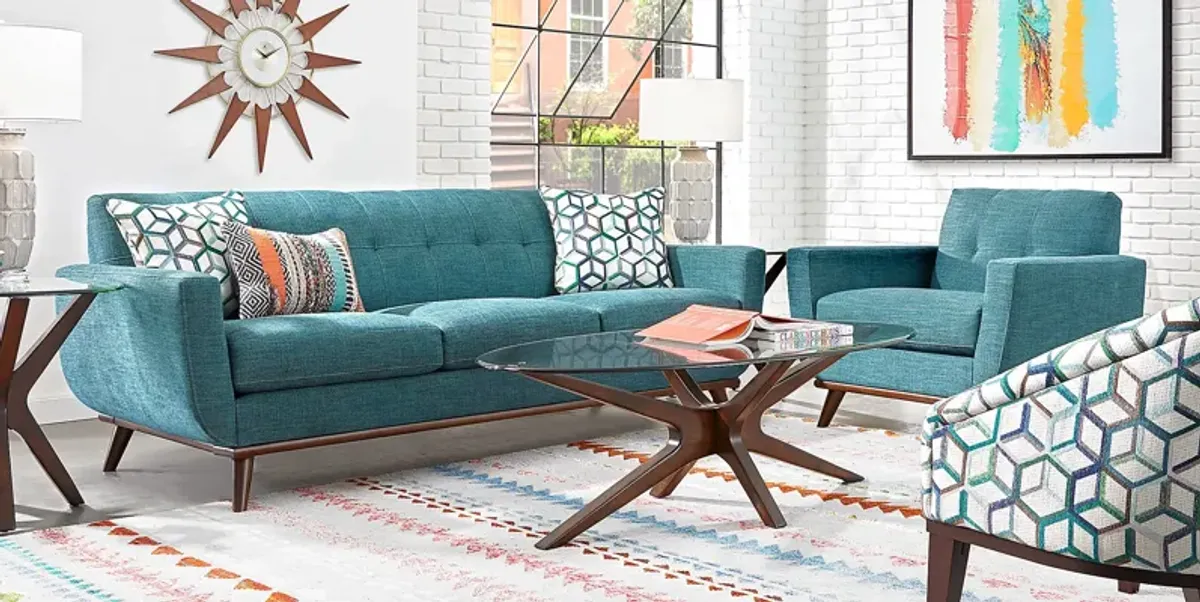 East Side Teal 5 Pc Living Room